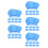 50Pcs Universal Fit Blue Nonwoven Sweat Absorbing Inner Liners 7