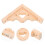 3Pcs Decorative Wooden Triangle Brackets for Floating Shelf Support 9