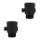 2Pcs ABS Shower Shut Off Valves Black Portable Water Flow Control 4