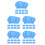 50Pcs Universal Fit Blue Nonwoven Sweat Absorbing Inner Liners 5