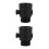 2Pcs ABS Shower Shut Off Valves Black Portable Water Flow Control 10