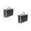 2Pcs Portable Aluminum Alloy Tool Case Black Locking Toolbox Organizer 10