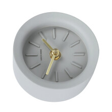 2Pcs Light Grey Household Desktop Clock Table Clock Mute Quiet Design