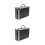 2Pcs Portable Aluminum Alloy Tool Case Black Locking Toolbox Organizer 8