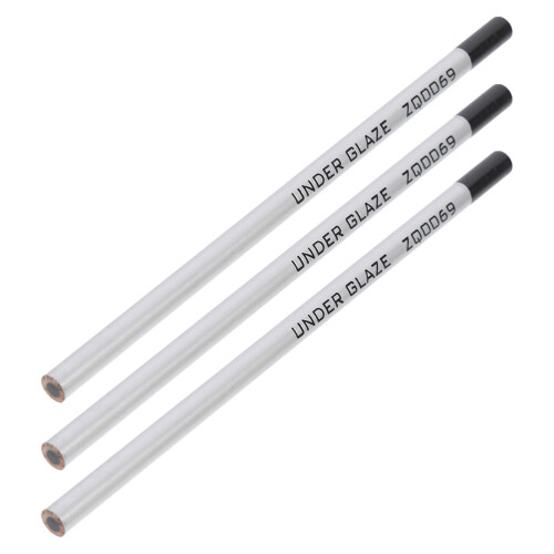 15Pcs Ceramic Underglaze Pencils Black Wood for Precise Clay Sketching