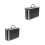 2Pcs Portable Aluminum Alloy Tool Case Black Locking Toolbox Organizer 4