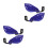 2Pairs Blue Dirt Bike Handlebar Guards PP Plastic Handguard Windshield 7