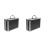2Pcs Portable Aluminum Alloy Tool Case Black Locking Toolbox Organizer 7