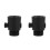 2Pcs ABS Shower Shut Off Valves Black Portable Water Flow Control 5