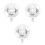 3Pcs Silver Ceiling Fan Mount Braces Iron Material Box Fan Holders 5
