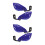 2Pairs Blue Dirt Bike Handlebar Guards PP Plastic Handguard Windshield 9