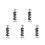 5Pcs Versatile Black Iron Bike Rear Shock Absorbers for Bumpy Terrain 6