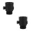2Pcs ABS Shower Shut Off Valves Black Portable Water Flow Control 9