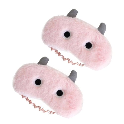 4Pcs Plush Sleep Blindfolds Soft Adjustable Eye Covers for Travel Rest 1