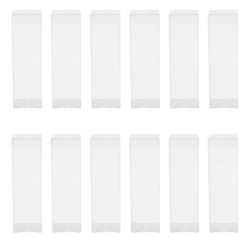 60Pcs Crystal Clear Display Case Hard Plastic Toy Storage and Showcase 1