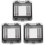 3Pcs Pc Material Breaker Box Cover Grey 4 Way Circuit Distribution Box 3