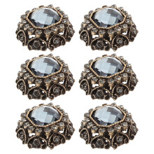 18Pcs Decorative Metal Rhinestone Buttons for Clothing DIY and Crafts