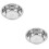 2Pcs Stainless Steel Salad Bowls Silver Dough Mixing Kitchen Basins 8