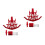 2Sets Red Sponge Liners Lightweight Breathable Sweat Absorbing 4