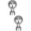 2Pcs Silver Metal Handrail Post Caps Sturdy Staircase Railing Finials 7