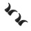 2Pairs Horns for Motorcycle Black Plastic Durable Decor 5