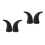 2Pairs Horns for Motorcycle Black Plastic Durable Decor 8