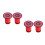 4Pcs Durable Aluminum Bike Handlebar Bar End Plugs Red 8