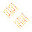 4Sets Premium Pet Yellow Botany Decals Easy Remove Decorative Stickers 4