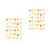 4Sets Premium Pet Yellow Botany Decals Easy Remove Decorative Stickers 7