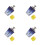 4Pcs Blue Pump Press Bottles Refillable Nail Polish Cleaner Containers 4