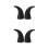 2Pairs Horns for Motorcycle Black Plastic Durable Decor 6