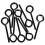 50Pcs Compact Black Hexagonal Key for Push Bar Exit Device Repair Use 2