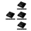4Sets Black PP Plastic Fence Column Covers Guardrail Post Caps 5