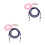 4Pcs Nylon Kids Mitten Clips Glove Straps Adjustable for 6