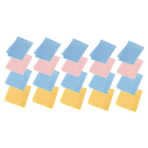 40Pcs Microfiber Instrument Polishing Cloths Assorted Color Easy Carry 2