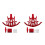 2Sets Red Sponge Liners Lightweight Breathable Sweat Absorbing 8