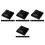 4Sets Black PP Plastic Fence Column Covers Guardrail Post Caps 6