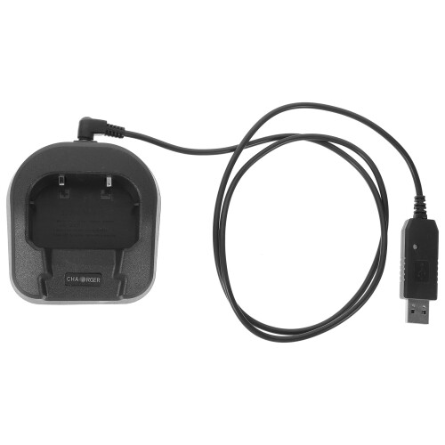 4Pcs Radio Charger Station USB Adapter for Intercom ABS Black Compact 1