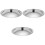 3Pcs Silver Stainless Steel Pan Lid Replacement Set for Cooking Pots 5