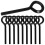 50Pcs Compact Black Hexagonal Key for Push Bar Exit Device Repair Use 3