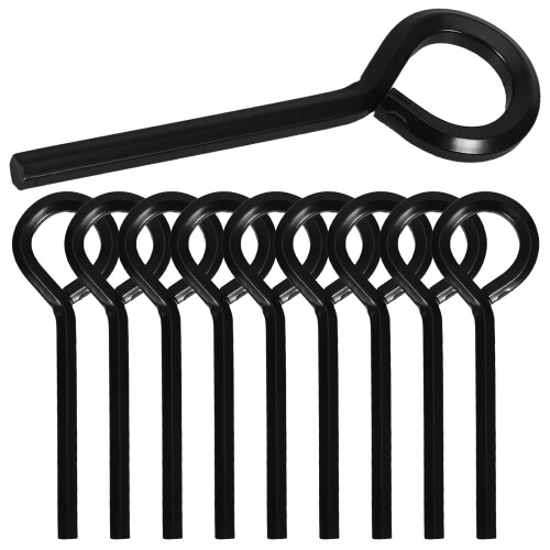50Pcs Compact Black Hexagonal Key for Push Bar Exit Device Repair Use 2