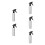 5Pcs Aluminium Pigment Bottles Silver Plastic Ink Storage Lightweight 6