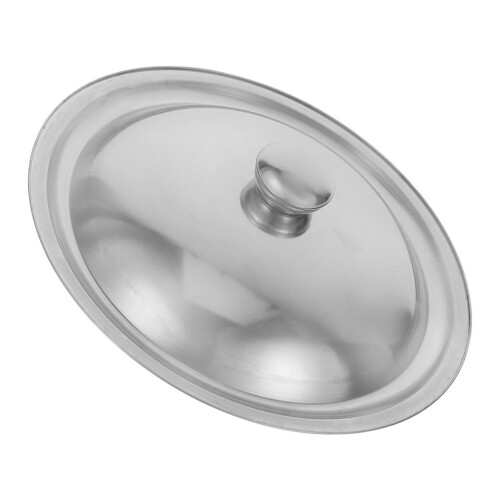 3Pcs Universal Stainless Steel Pot Covers Pan Lids Easy Clean Silver 2
