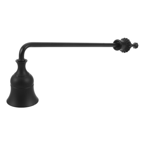 2Pcs Metal Candle Snuffer Set Black Long Handle Safe Wick Extinguisher 2