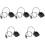 5Pcs Battery Charger USB ABS Black Charging Base Station 5