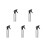 5Pcs Aluminium Pigment Bottles Silver Plastic Ink Storage Lightweight 5