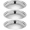 3Pcs Silver Stainless Steel Pan Lid Replacement Set for Cooking Pots 9