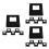 18Pcs Black Plastic Decorative Fence Post Covers Split Style for Decks 6