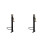2Pcs Motorcycle Kickstand Black Aluminum Side Stand Strong Durable 7