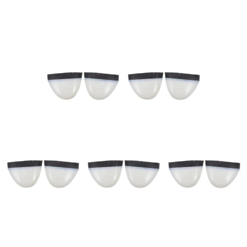 5Pairs Impact Resistant White Plastic Toe Guards for Safety Work Boots 2